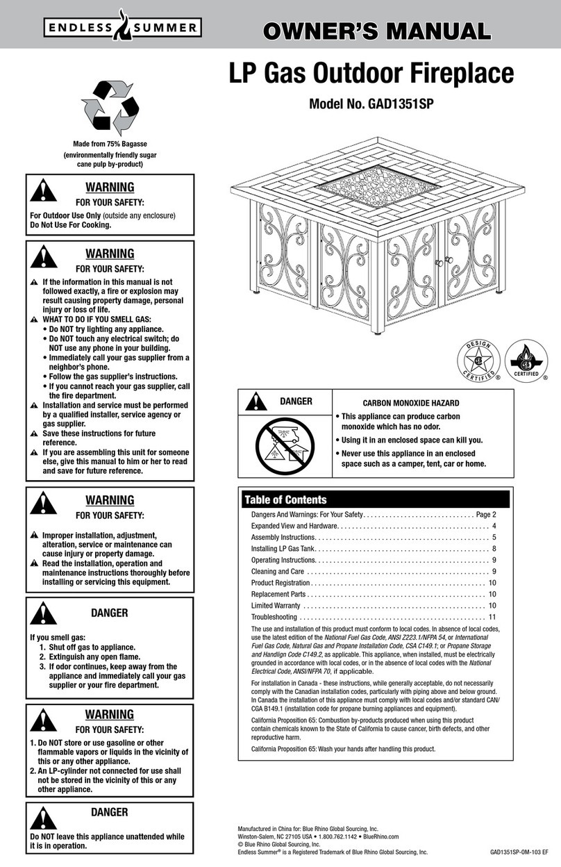 Endless Summer GAD1351SP User manual Endless Summer GAD1351SP User manual
