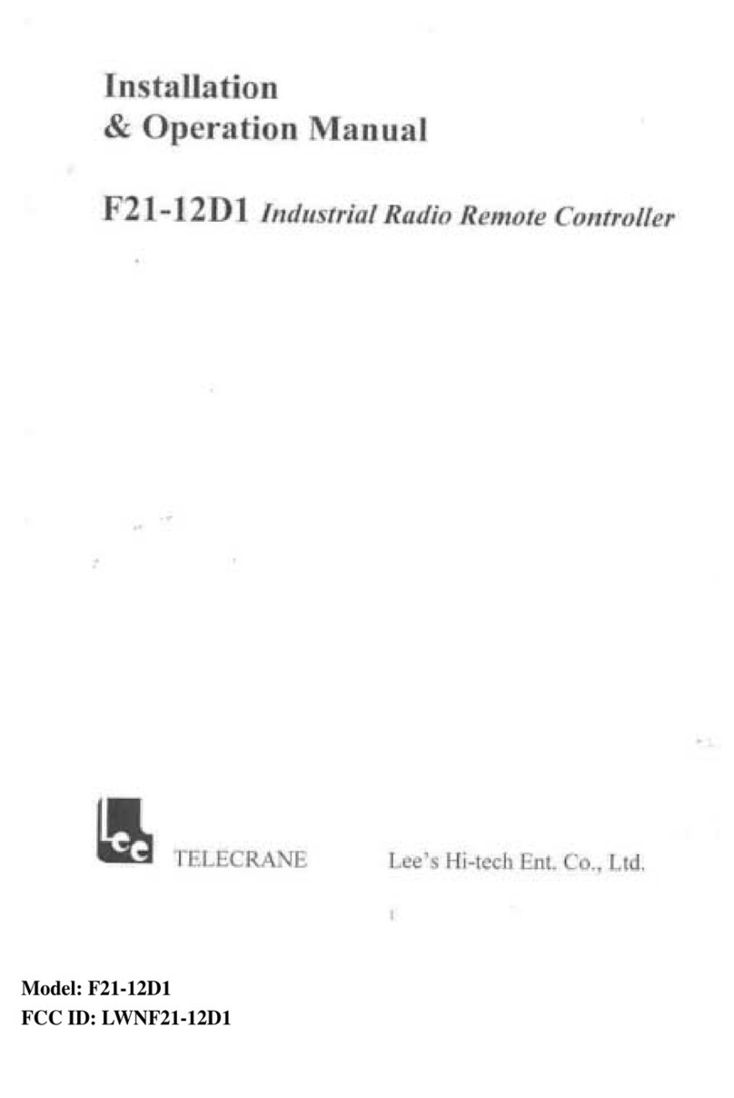 Telecrane F21-12D1 Manual