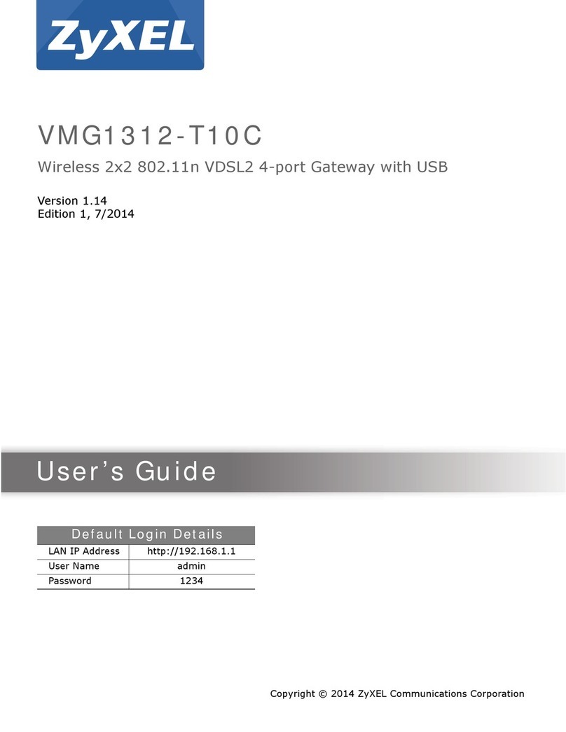 ZyXEL Communications VMG1312-T10C User manual