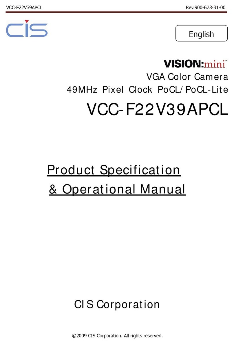 CIS VISION:mini VCC-F22V39APCL Quick start guide