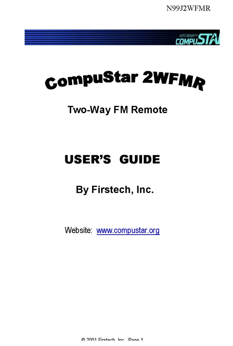 Firstech CompuSTAR 2WFMR User manual