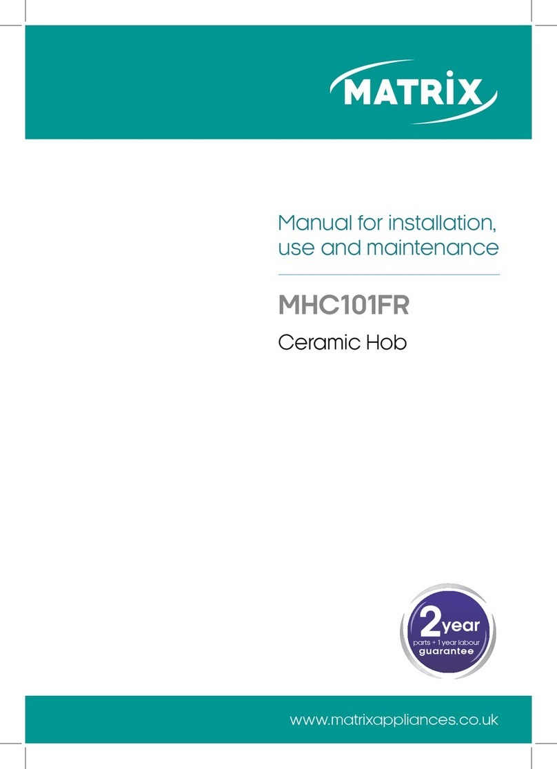 Matrix MHC101FR Manual for installation, use and maintenance Matrix MHC101FR Manual for installation, use and maintenance