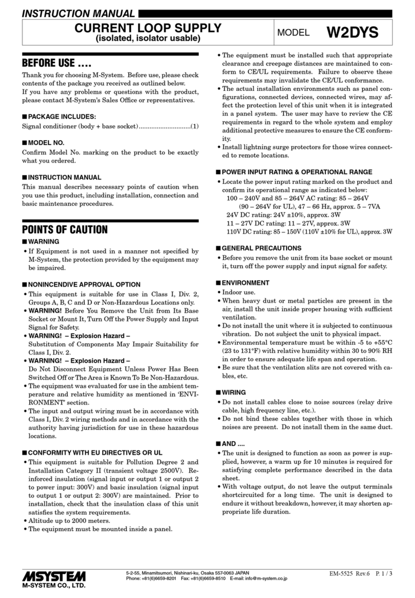 M-system W2DYS User manual
