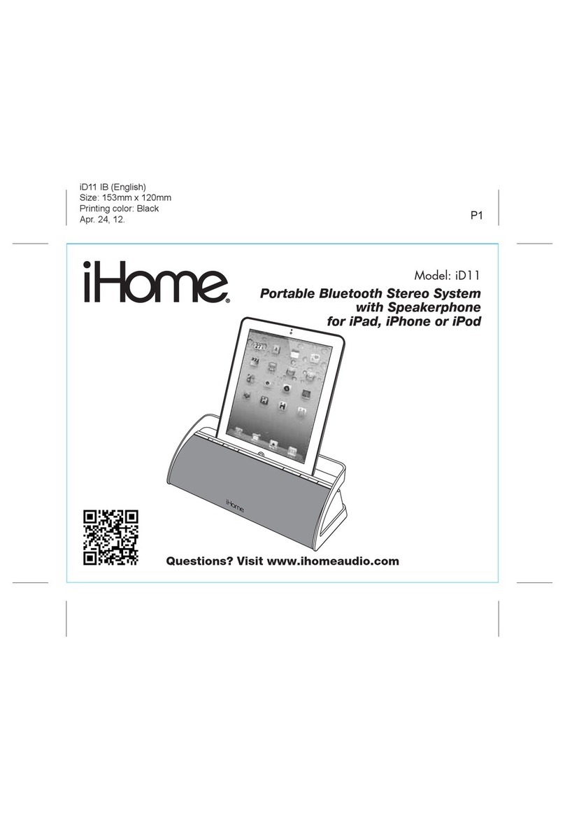 iHome iD11 quick start guide