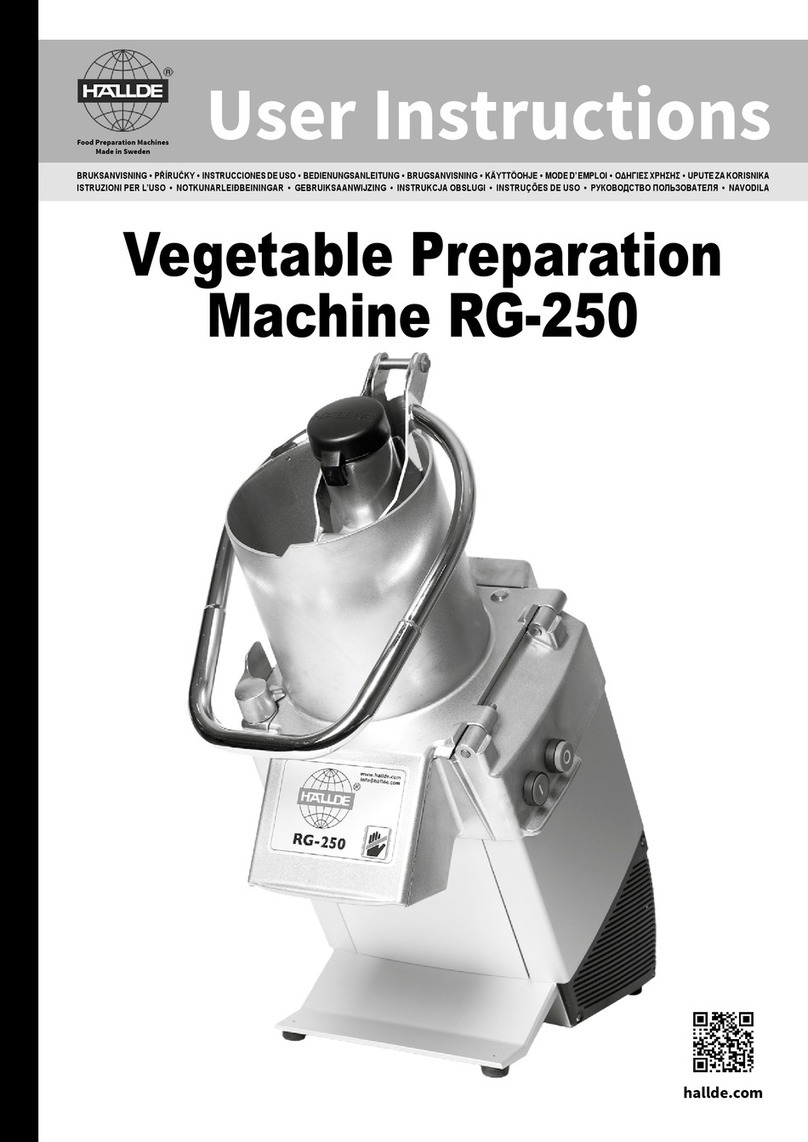Hällde RG-250 User instructions