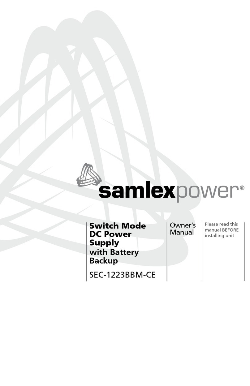 SamplexPower SEC-1223BBM-CE owner's manual