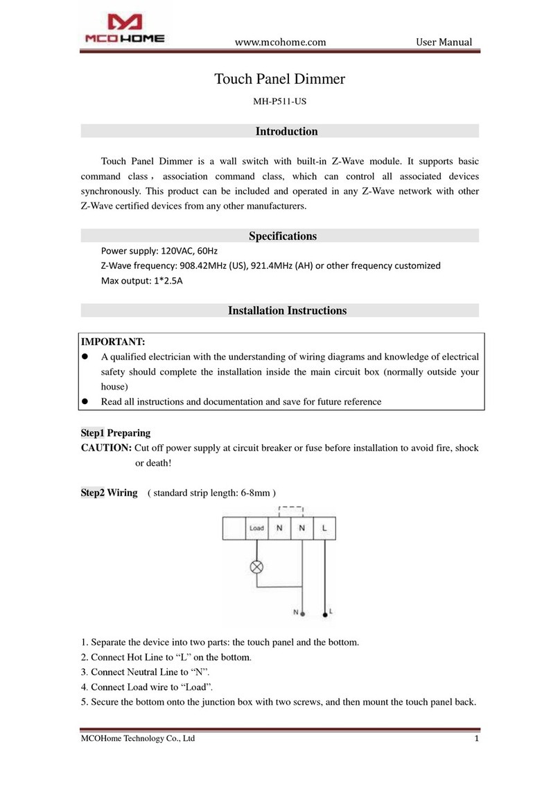 MCOHome MH-P511-US User manual