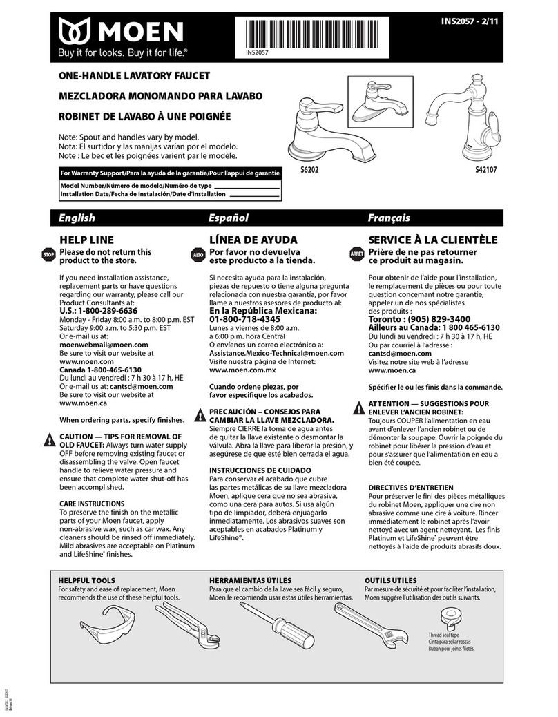 Moen S6202 User manual