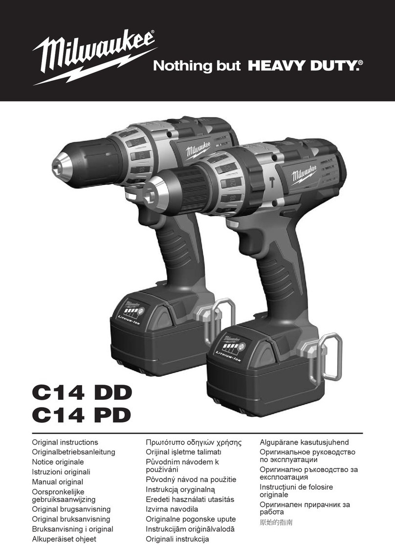 Milwaukee C14 DD Original instructions