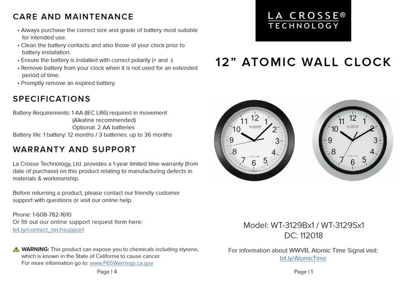 La Crosse Technology WT-3129Sx1 quick start guide