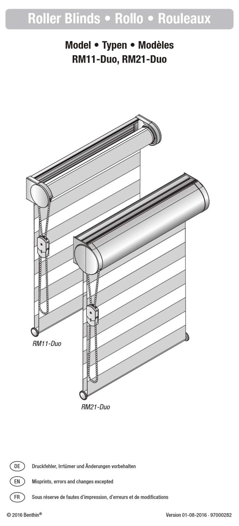 Benthin RM11-Duo User manual