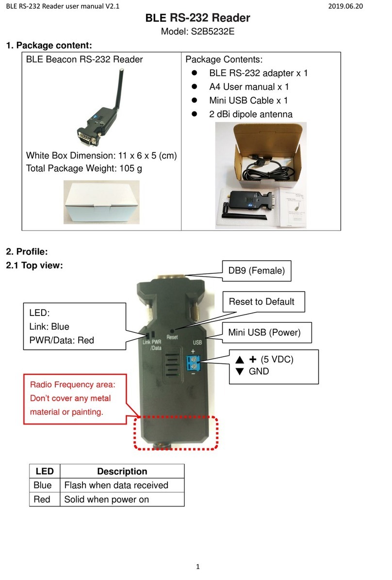UCONNECT INTERNATIONAL BLE RS-232 user manual