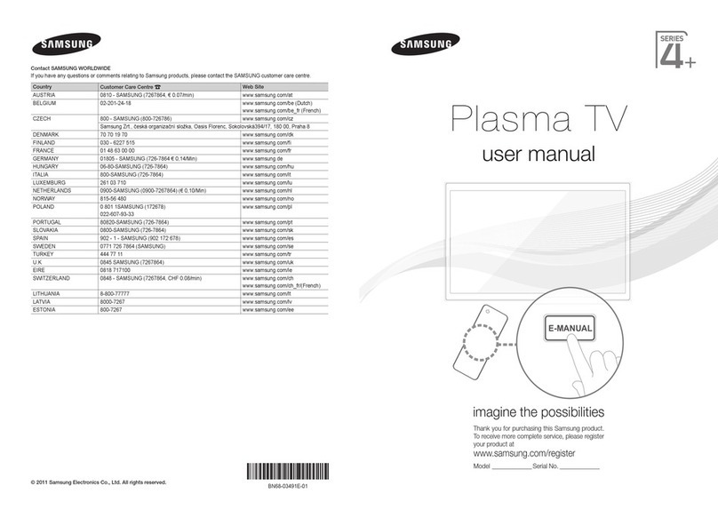 Samsung PS43D455 user manual
