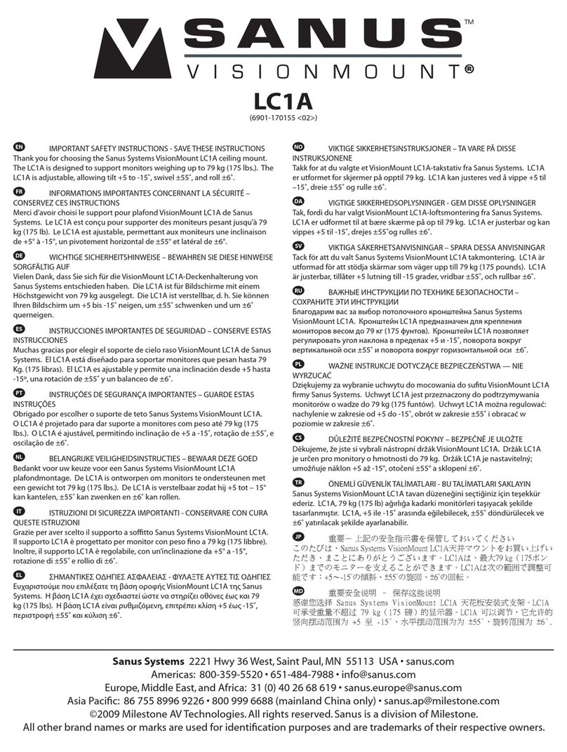 Sanus VisionMount LC1A manual