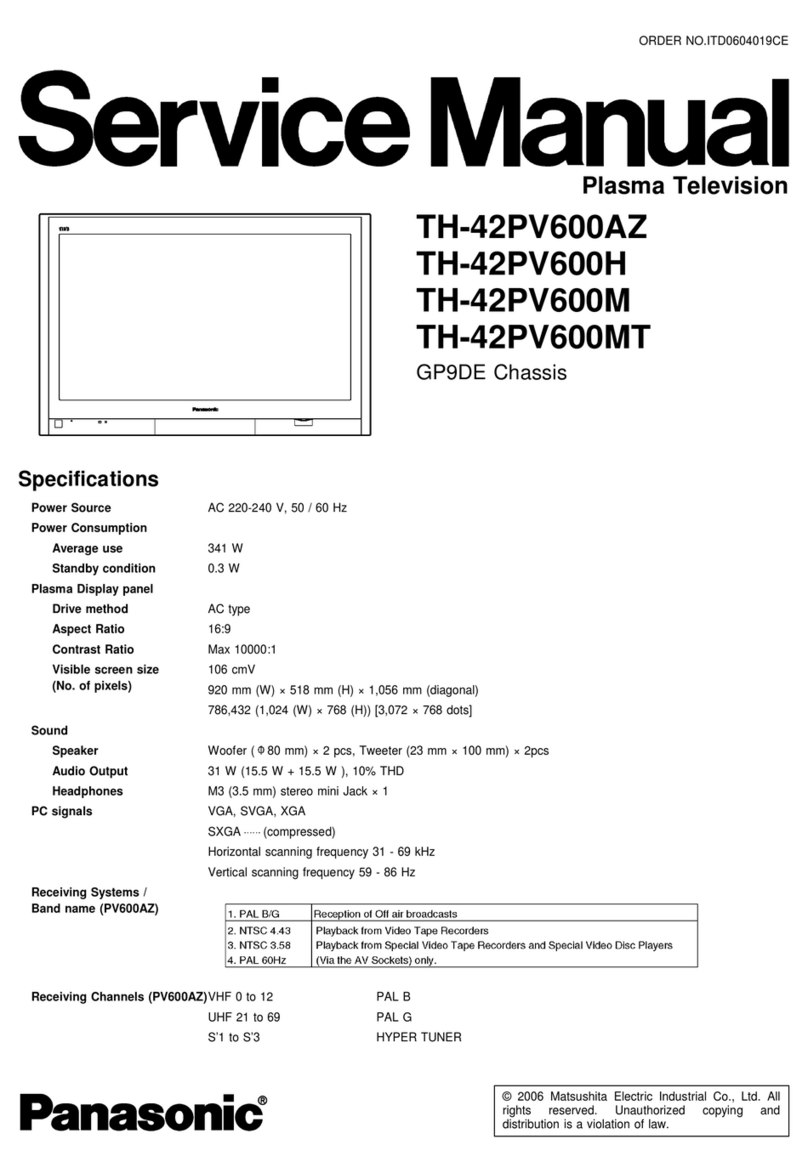 Panasonic TH-42PV600H User manual