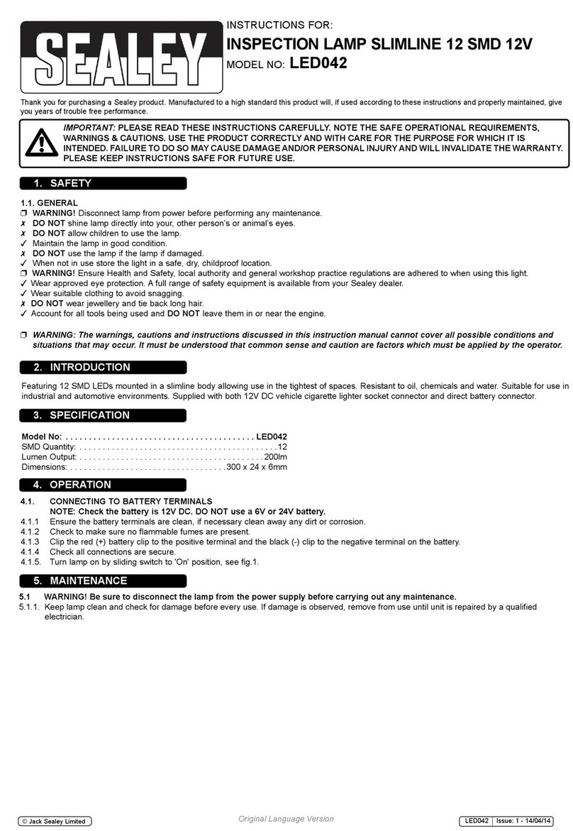 Sealey LED042 instructions