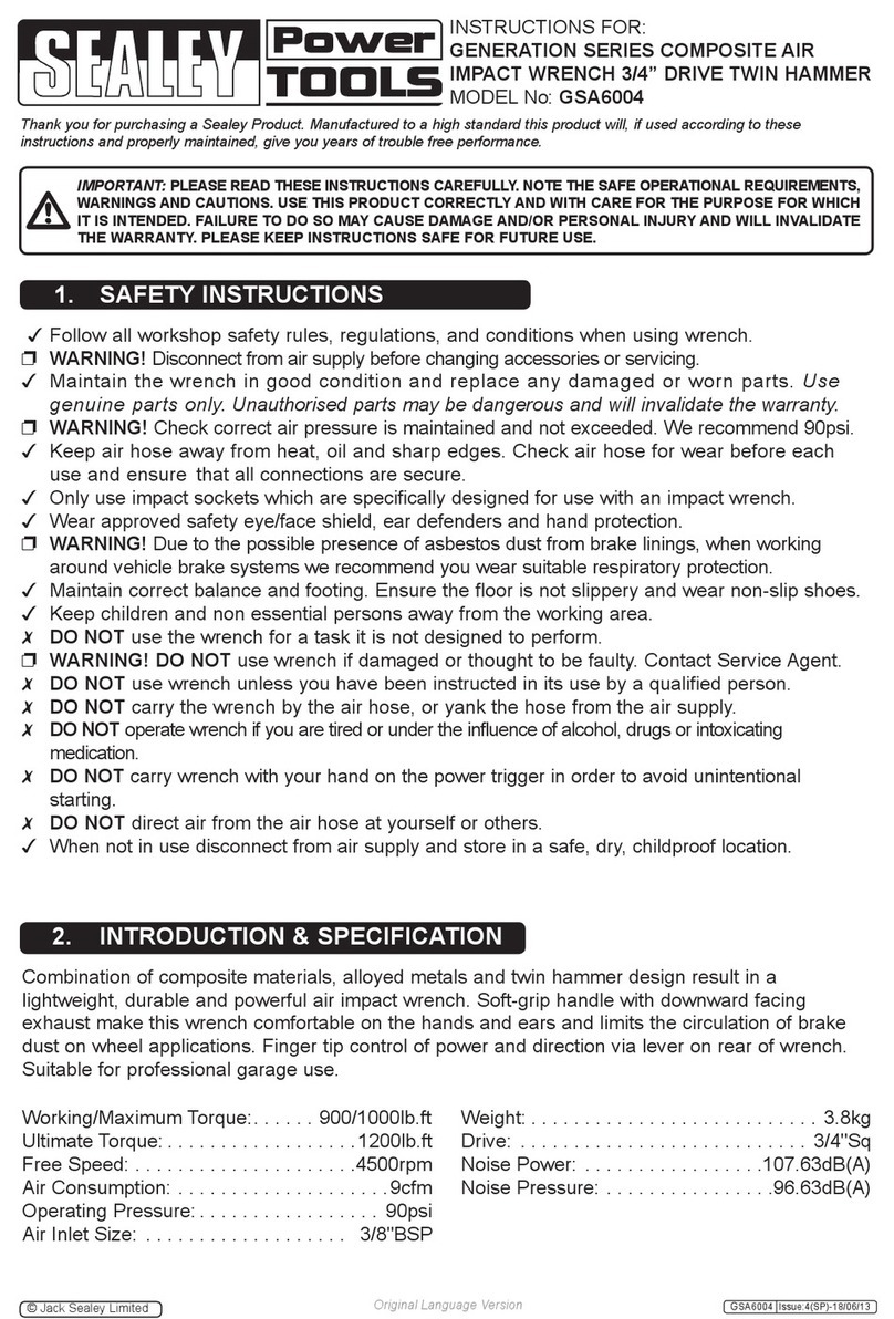 Sealey GSA6004 instructions