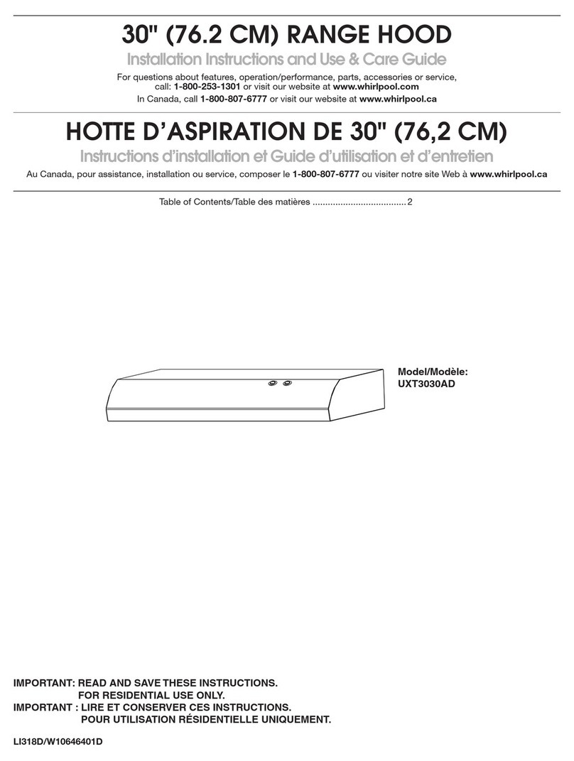 Whirlpool UXT3030AD Installation Instructions and Use & Care Guide
