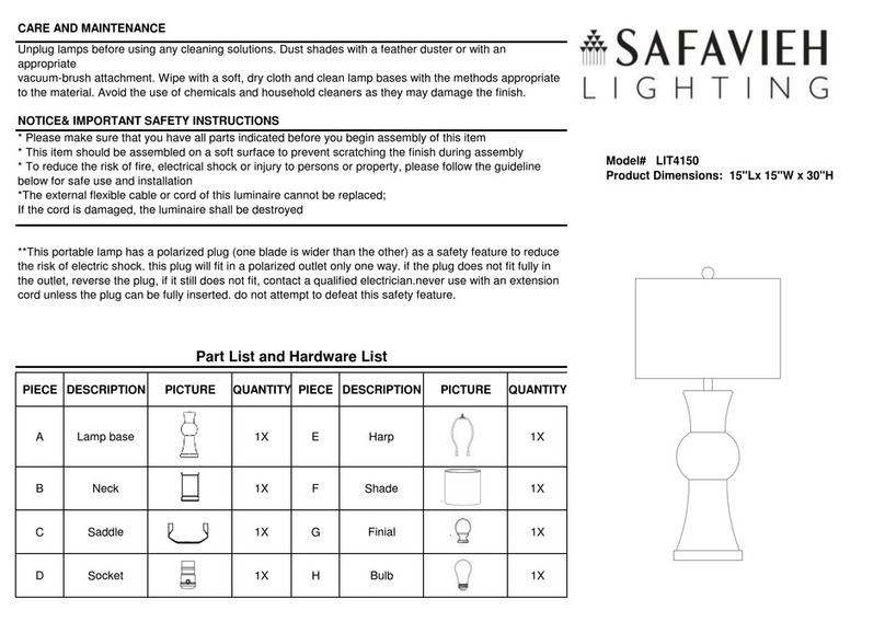 Safavieh LIT4150 User manual