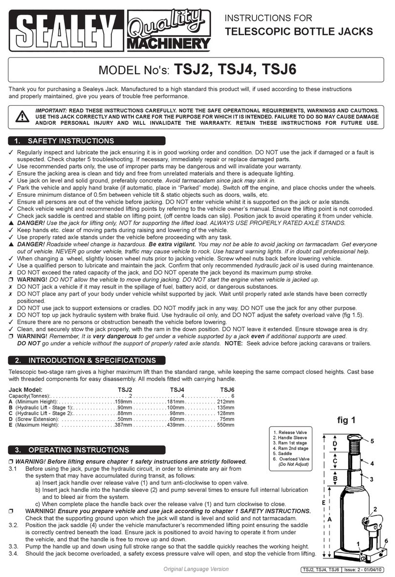 Sealey TSJ2 User manual