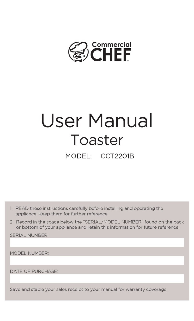Commercial CHEF CCT2201B user manual