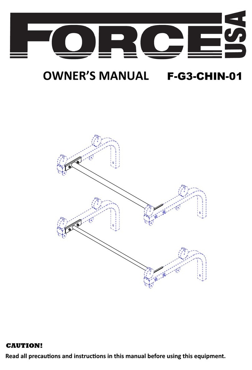 Force USA F-G3-CHIN-01 User manual Force USA F-G3-CHIN-01 User manual