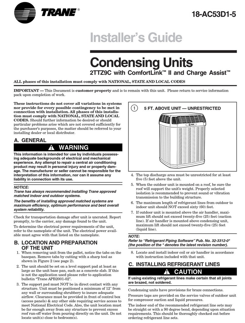 Trane 2TTZ9C Assembly instructions