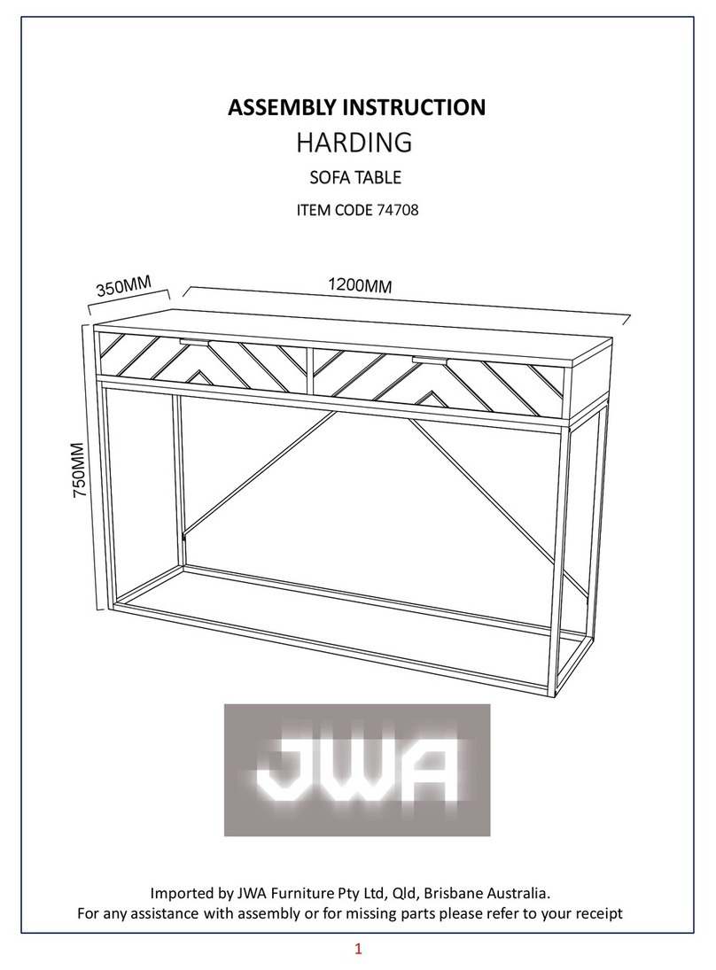 JWA HARDING 74708 Assembly instruction