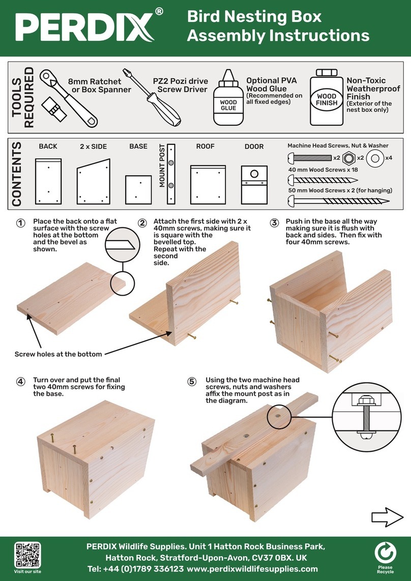 PERDIX Bird Nesting Box Assembly instructions