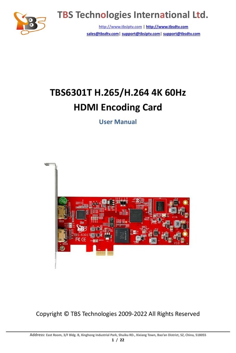TBS technologies TBS6301T User manual