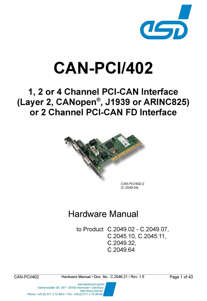 ESD CAN-PCI/402 User manual
