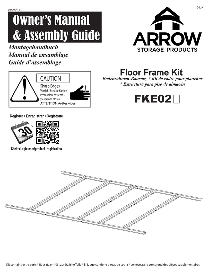 Arrow Storage Products FKE02 Series Owner's manual & assembly guide