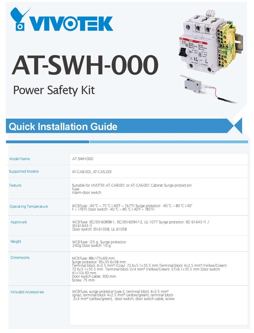 Vivotek AT-SWH-000 Quick installation guide