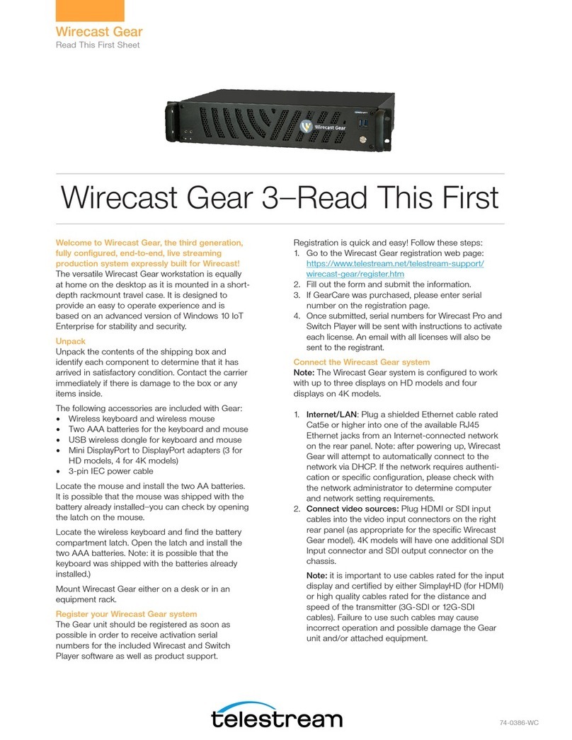 Telestream Wirecast Gear quick start guide