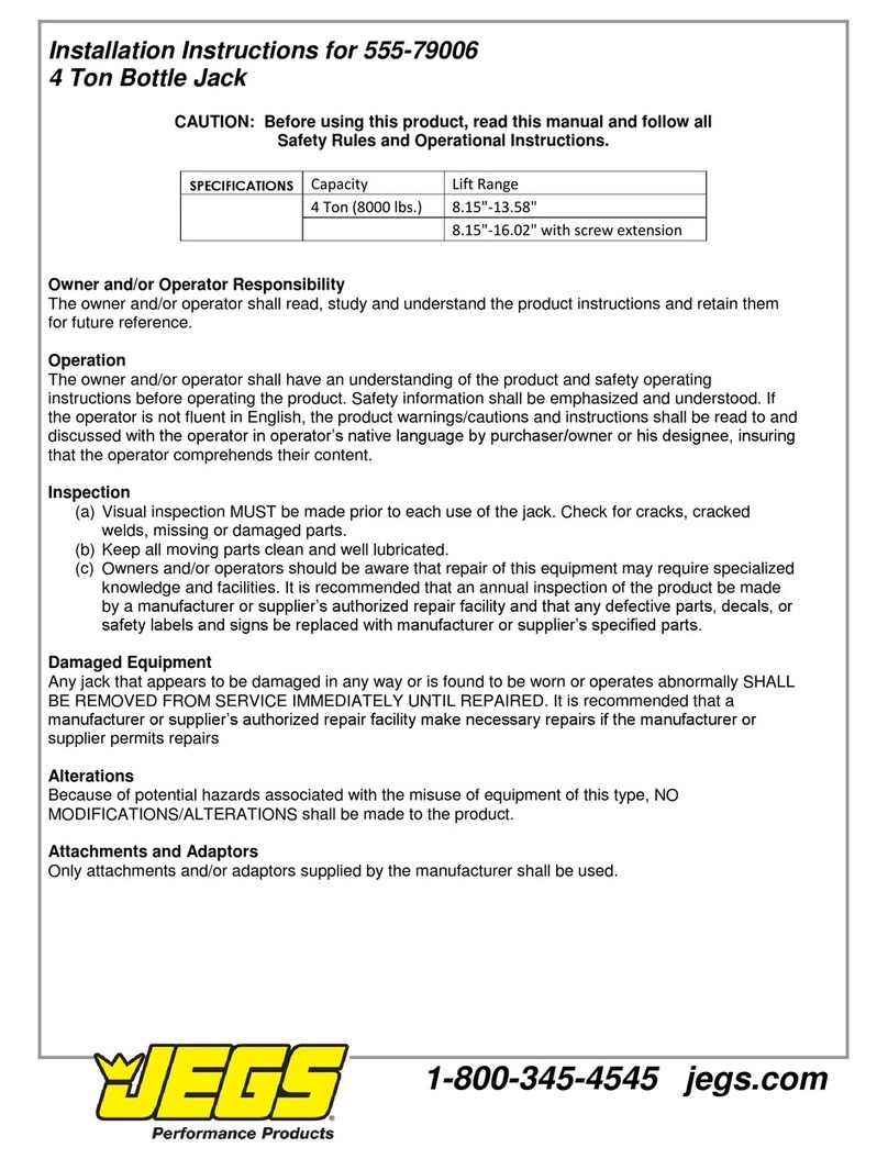 Jegs 555-79006 User manual