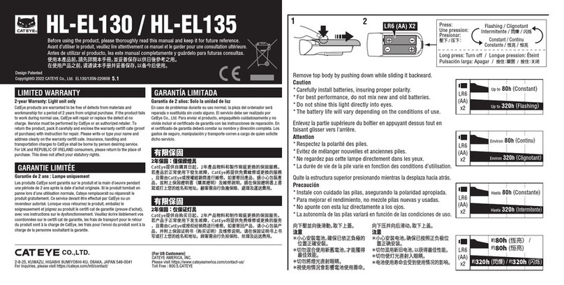 Cateye HL-EL130 user manual