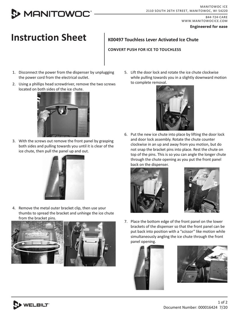 Welbilt Manitowoc K00497 User manual Welbilt Manitowoc K00497 User manual