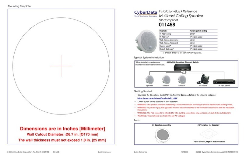 CyberData 011458 Manual