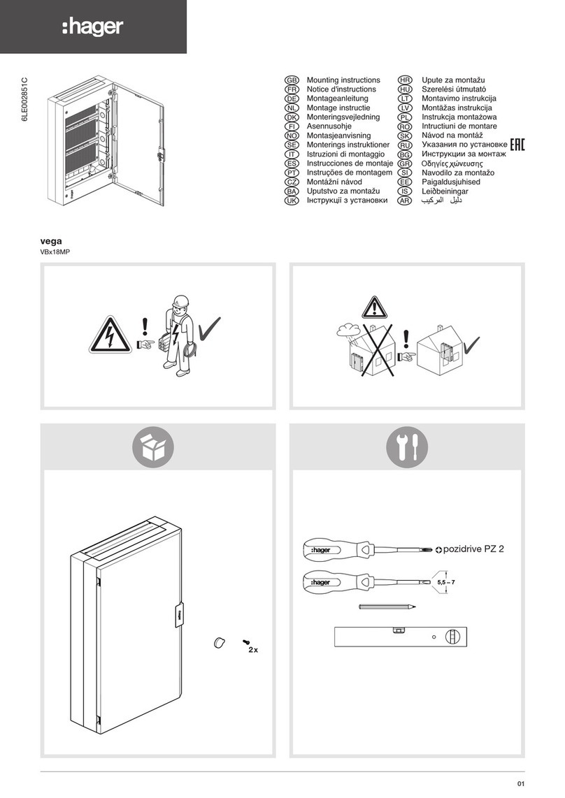 hager vega VB318MP User manual