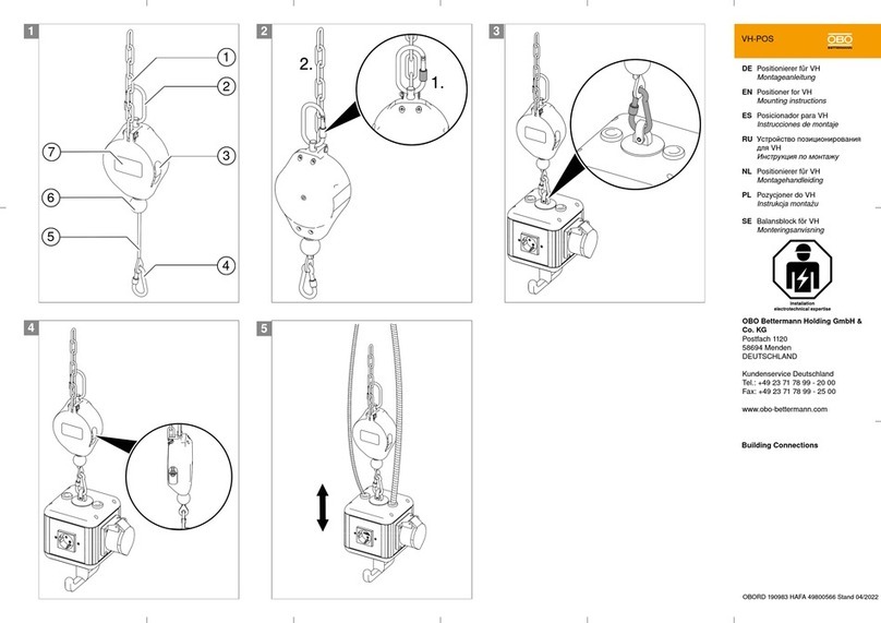 OBO Bettermann VH-POS Mounting instructions