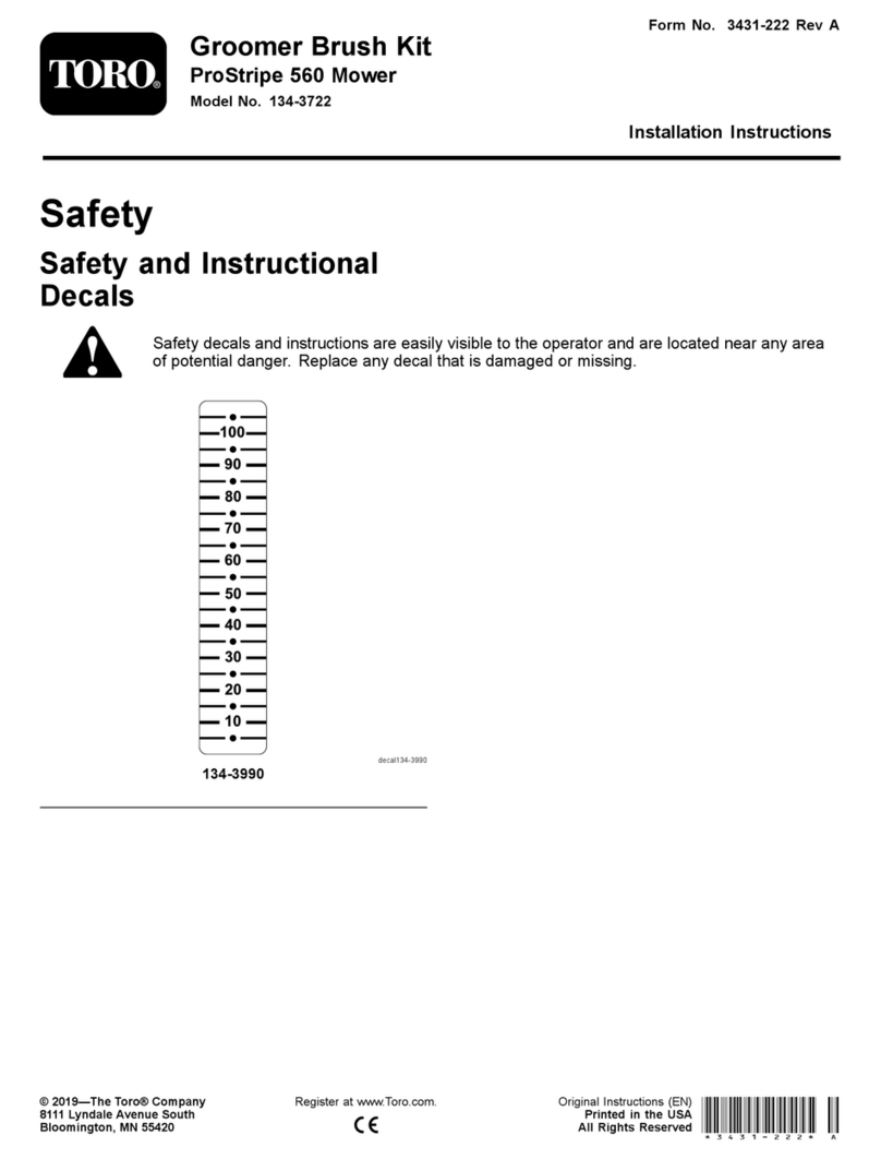 Toro 134-3722 installation instructions