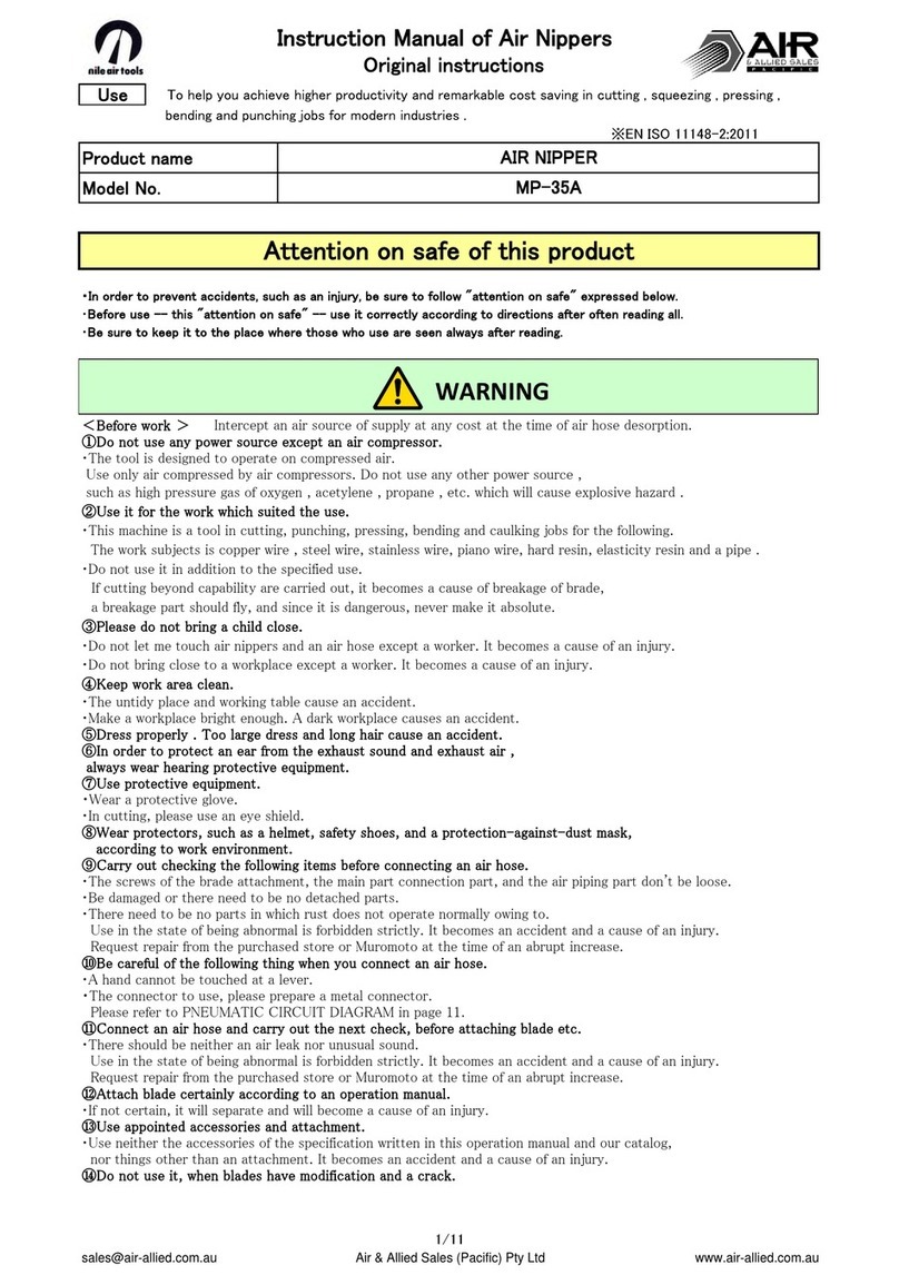 Air & Allied Sales MP-35A instruction manual