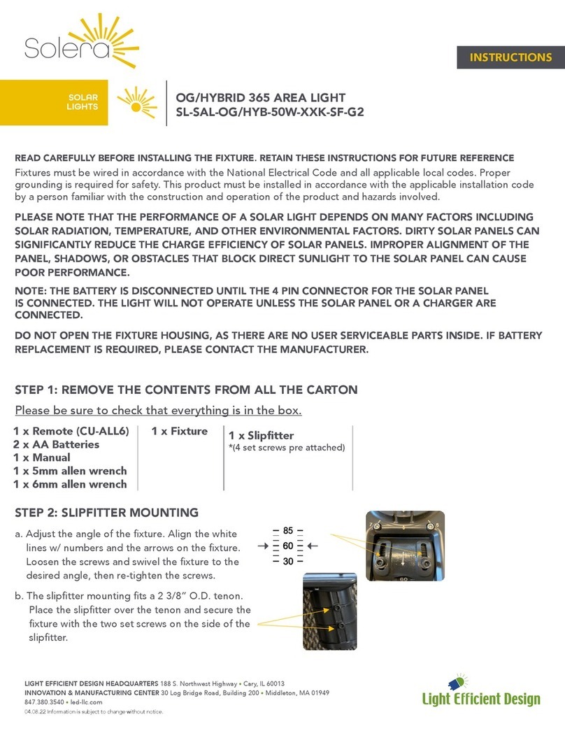 Light Efficient Design Solera SL-SAL-OG User manual