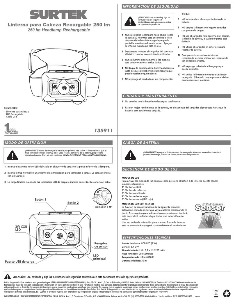 Surtek 135911 quick start guide