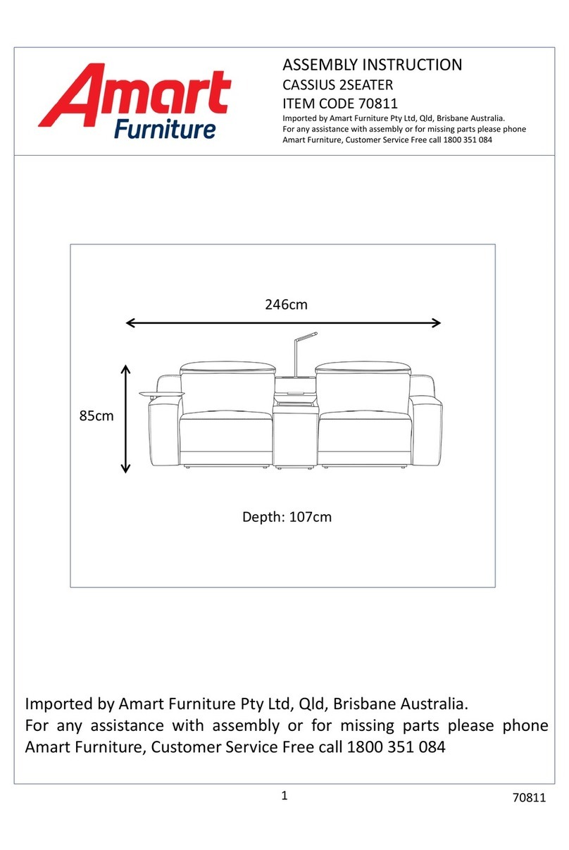 Amart Furniture CASSIUS 70811 Assembly instruction Amart Furniture CASSIUS 70811 Assembly instruction