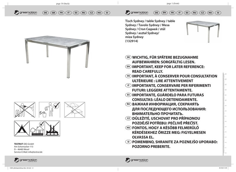 Greemotion Sydney 132914 User manual