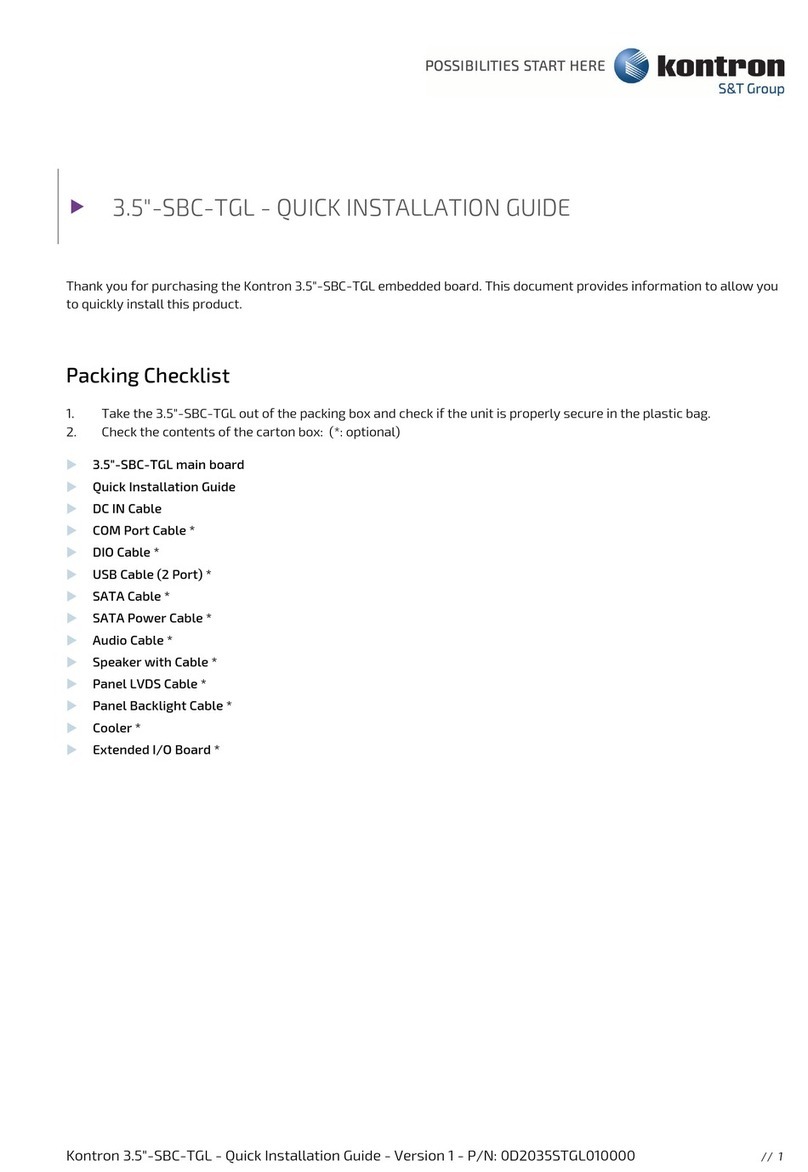 S&T Kontron 3.5"-SBC-TGL User manual