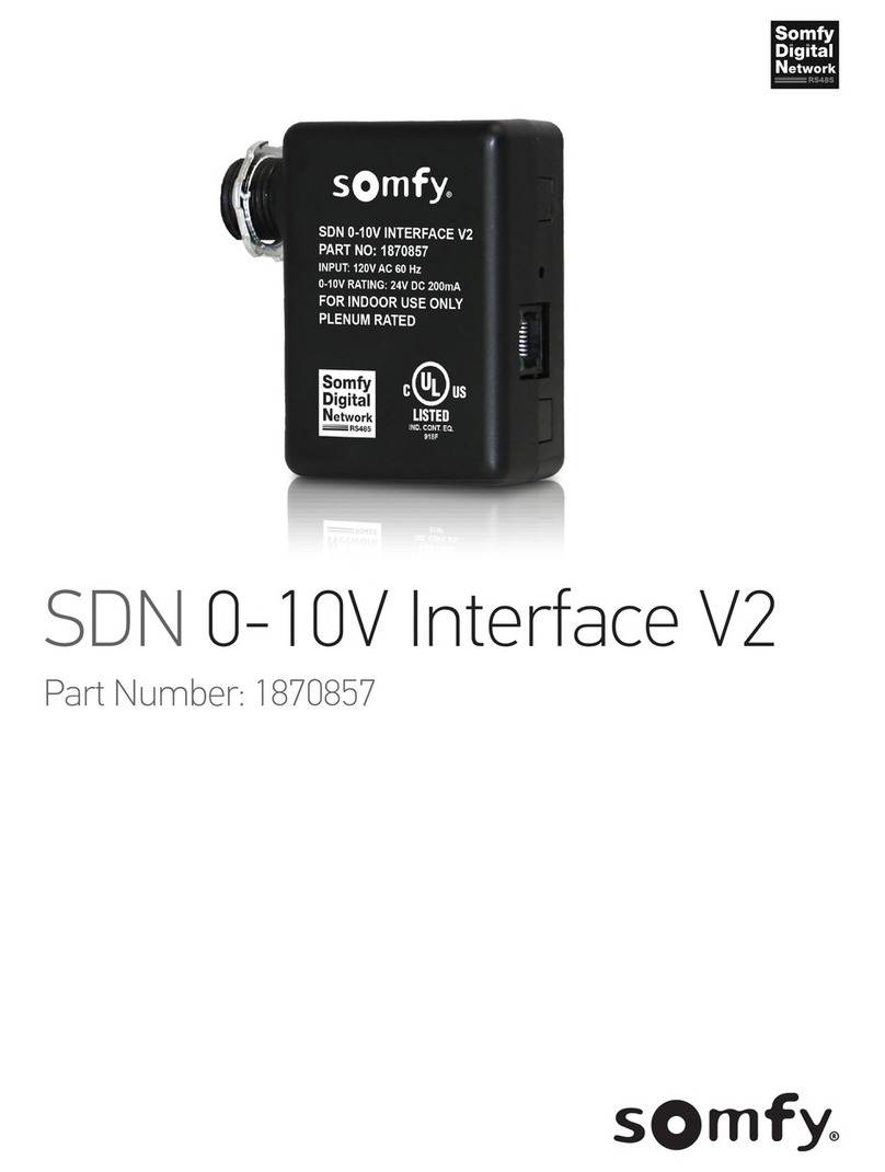 SOMFY SDN 0-10V Interface V2 quick start guide