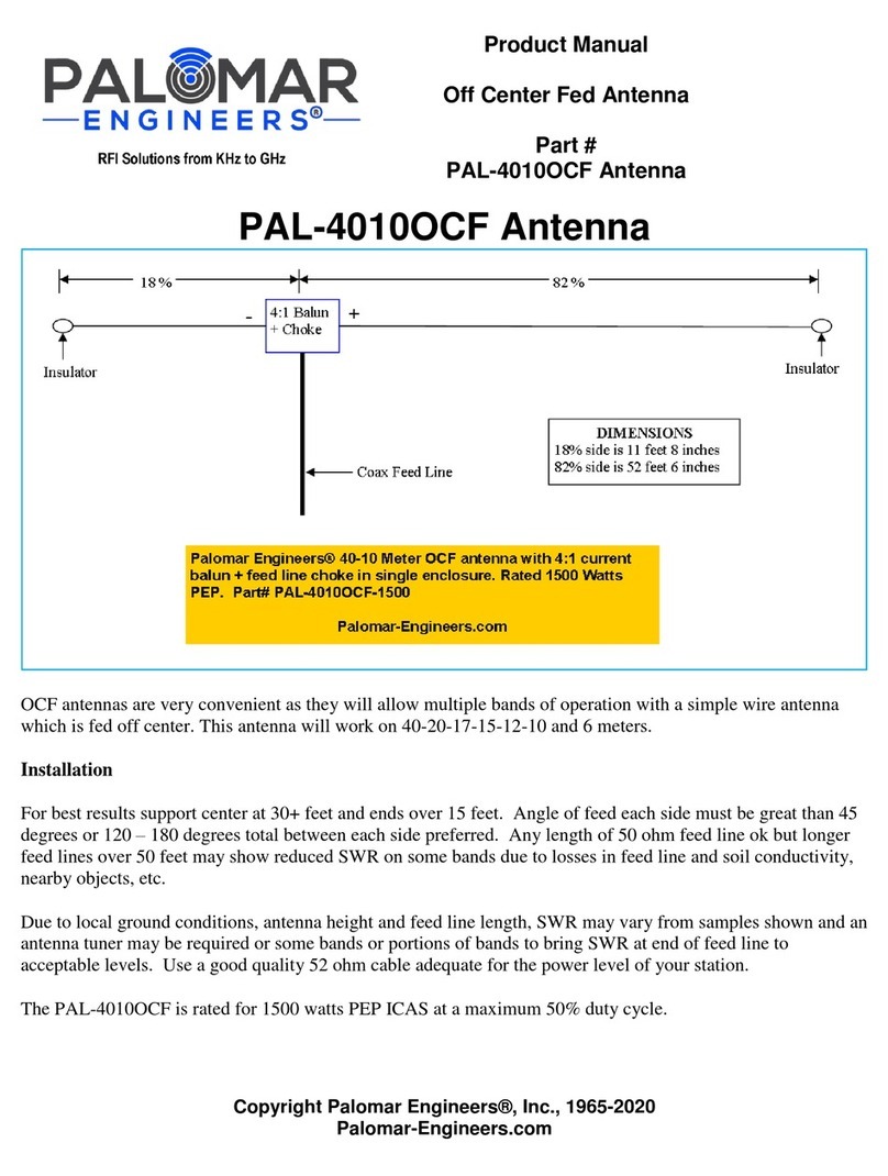 Palomar PAL-4010OCF product manual
