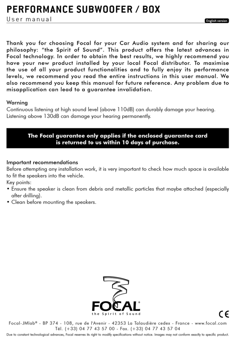 Focal Performance SB P 30 User manual